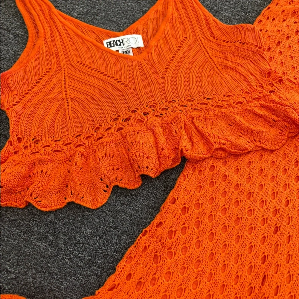 Chic Beach Riot Orange Haze Knit Set - Picture 6 of 8